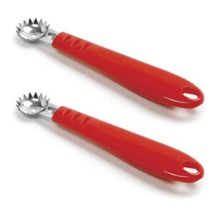 norpro stainless steel strawberry huller and tomato stem corer (2-pack)