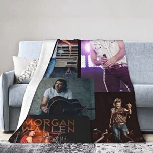 morgan wallen photo collage blanket super soft lightweight warm throw blanket flannel blanket for home living decor sofa couch bed bedroom fans gift 80x60 in