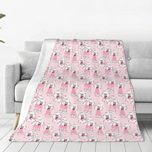pink poodle dog cute art full fleece throw cloak wearable blanket flannel fluffy comforter quilt nursery bedroom bedding king size plush soft cozy air conditioner blanket