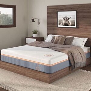 Nest & Wild Mattress Plush 12 Inch | Made in The USA | 100% Fiberglass-Free Cool Touch Cover | Ventilated Memory Foam | Bed in a Box | CertiPUR-US & OEKO-TEX100 Certified Foams (King)