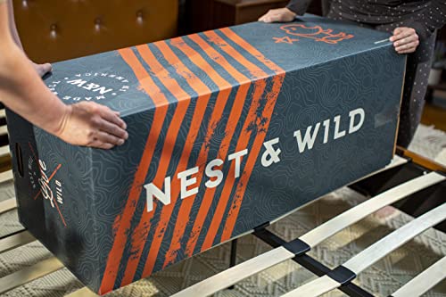 Nest & Wild Mattress Plush 12 Inch | Made in The USA | 100% Fiberglass-Free Cool Touch Cover | Ventilated Memory Foam | Bed in a Box | CertiPUR-US & OEKO-TEX100 Certified Foams (King)