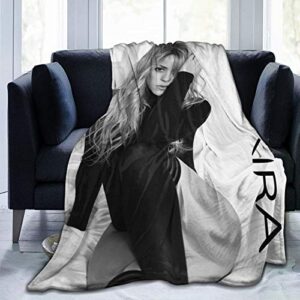Shakira Ultra-Soft and Washable Fleece Blanket Flannel Throw Blanket Micro Fleece Blanket Air Conditioning Blanket Universal Travel Blanket Sofa Blanket Four Seasons Blanket 50"x40"