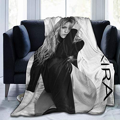 Shakira Ultra-Soft and Washable Fleece Blanket Flannel Throw Blanket Micro Fleece Blanket Air Conditioning Blanket Universal Travel Blanket Sofa Blanket Four Seasons Blanket 50"x40"