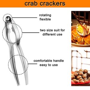 Seafood Cracker Tools, 21 Pcs Crab Leg Crackers and Tools, 6 Crab Crackers, 6 Crab Leg Forks/Picks, 6 Lobster Shellers, 2 Seafood Scissors & 1 Storage Bag, mobzio Portable Seafood Boil Party Supplies