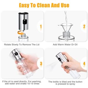 Oil Sprayer for Cooking, 100ml Olive Oil Dispenser, Cooking Oil Spray Bottle, Vinegar Soy Sauce Dispenser, Oil Mister for air fryer kitchen gadgets accessories, for Cooking Baking Roasting Frying Use