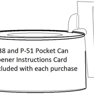 Set of P-38 and P-51 Military Style Can Openers, Made in USA. (Bundle) and Instruction Card