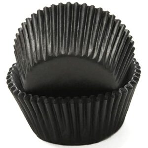 chef craft classic cupcake liners, 50 count, black