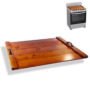 noodle board stove cover wood, electric stove top cover, stove top cover board with handles, lightweight stove top covers for kitchen decor