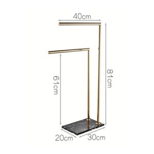 FCMLD Double L Shape Pedestal Towel Holder Bathroom Towel Rack Stand Floor Standing Bath Towel Holder Clothes Drying Racks (Color : D, Size