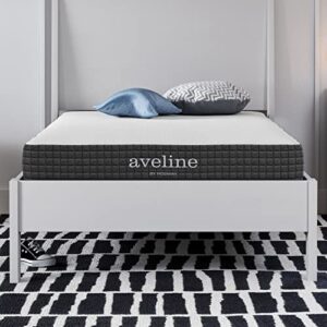 modway aveline bed mattress conventional, twin, white
