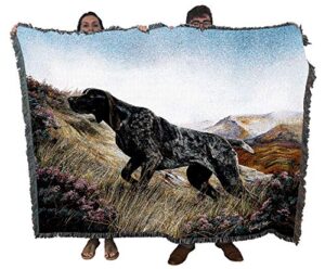 pure country weavers german shorthaired pointer blanket by robert may - gift for dog lovers - tapestry throw woven from cotton - made in the usa (72x54)