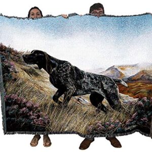 Pure Country Weavers German Shorthaired Pointer Blanket by Robert May - Gift for Dog Lovers - Tapestry Throw Woven from Cotton - Made in The USA (72x54)