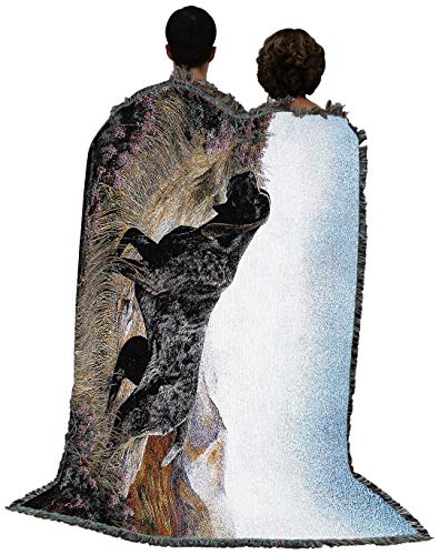 Pure Country Weavers German Shorthaired Pointer Blanket by Robert May - Gift for Dog Lovers - Tapestry Throw Woven from Cotton - Made in The USA (72x54)