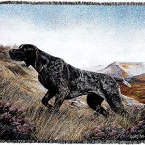 Pure Country Weavers German Shorthaired Pointer Blanket by Robert May - Gift for Dog Lovers - Tapestry Throw Woven from Cotton - Made in The USA (72x54)