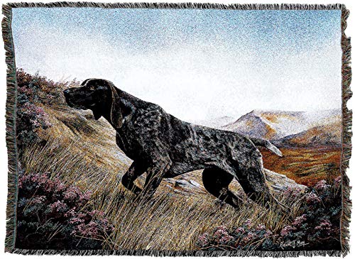 Pure Country Weavers German Shorthaired Pointer Blanket by Robert May - Gift for Dog Lovers - Tapestry Throw Woven from Cotton - Made in The USA (72x54)