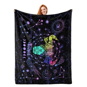 taurus constellation blanket zodiac sign throw blanket astrology flannel throw blanket constellation gifts blanket for women men 60"x50"