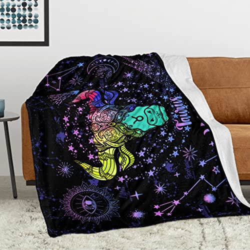 Taurus Constellation Blanket Zodiac Sign Throw Blanket Astrology Flannel Throw Blanket Constellation Gifts Blanket for Women Men 60"X50"