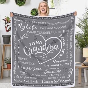 gifts for grandma, grandma mothers day birthday gifts for nana soft flannel blanket, grandmother gifts from grandchildren, grandma gifts for mothers day, the best grammy ever gifts (60” x 50”)