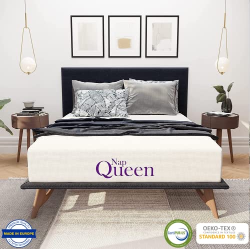 NapQueen 6 Inch Cooling Gel Twin Size Medium Firm Memory Foam Mattress, Bed in a Box
