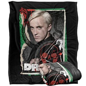 harry potter draco malfoy photo collage officially licensed silky touch super soft throw blanket 50" x 60"