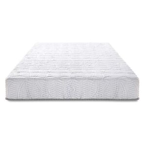 Olee Sleep 10 inch Omega Hybrid Gel Infused Memory Foam and Pocket Spring Mattress (Queen) & 14 Inch Heavy Duty Steel Slat/Anti-Slip Support/Easy Assembly/Mattress Foundation/Bed Frame, Queen