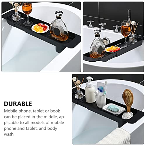 YEBDD Bath Tray Bathtub Shelf Bathroom Organizer Holder Tub Rack Soap Extending Extendable Book