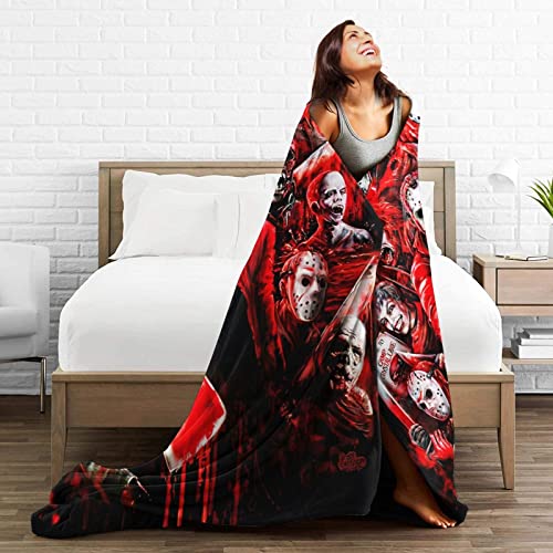 Finddoor Horror Blanket, Horror Bed Throws Blankets Soft Plush Sofa Bed Purple Blanket All Se ason, Comfortable Lightweight Luxury Super Soft Gift, 60''x50''