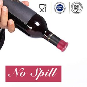 Farielyn-X 10 Funny Wine Bottle Stoppers and Gift Box, Cute Silicone Reusable Caps Bottle Sealers with a Funny Saying for Wine Beverage and Beer Bottles(Five Colors)