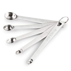 new star foodservice 42924 stainless steel measuring spoons set, mini