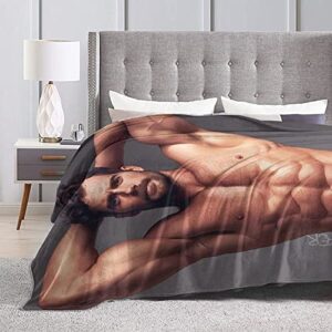 Henry Cavill Clark Kent Soft and Comfortable Warm Throw Blanket Beach Blanket Picnic Blanket Fleece Blankets for Sofa,Office Bed car Camp Couch (50"x40")