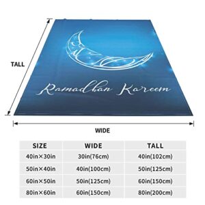 Ramadan Kareem 2023 Blanket Soft Plush for Couch Living Room Blanket Xmas Gift for Kids Adults ,50"x40"