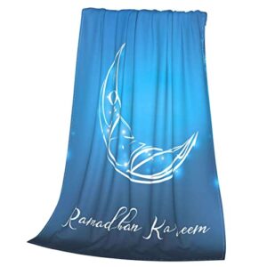 Ramadan Kareem 2023 Blanket Soft Plush for Couch Living Room Blanket Xmas Gift for Kids Adults ,50"x40"