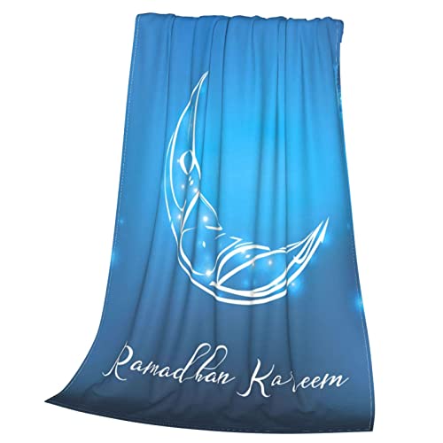 Ramadan Kareem 2023 Blanket Soft Plush for Couch Living Room Blanket Xmas Gift for Kids Adults ,50"x40"