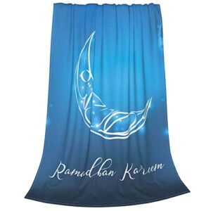 Ramadan Kareem 2023 Blanket Soft Plush for Couch Living Room Blanket Xmas Gift for Kids Adults ,50"x40"