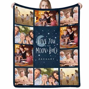 artsadd custom multi photos blanket fun christmas birthday gift for adult women men personalized picture throw blankets