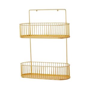 tayste bathroom storage basket shampoo holder wall mount shower shelf caddy no drill for kitchen utensils and tools double layers