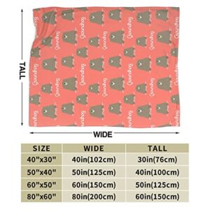 Groundhog Day Fleece Blanket Throw Blanket, Ultra-Soft Cozy Micro Fleece Blanket for Sofa, Couch, Bed, Camping, Travel, & Car Use-All Seasons Suitable 50"X40"