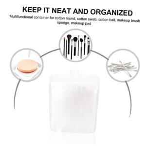 Zerodeko 2pcs Cotton Swab Box Cotton Round Holder Cotton Swabs for Makeup Round Container with Lid Storage Canister Desktop Cosmetics Box Cotton Swab Holder Toothpick Organizer Resin