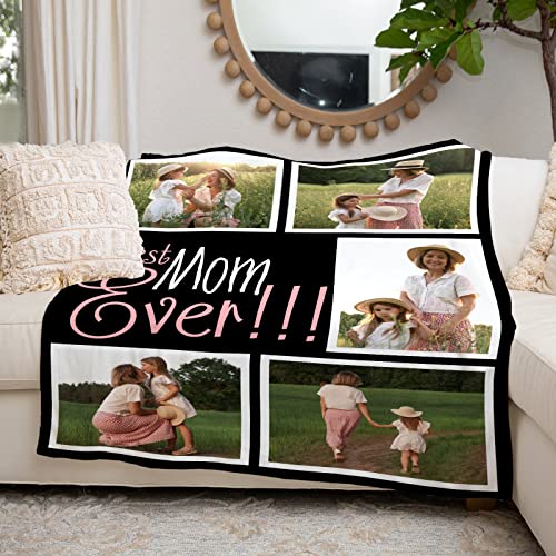 Personalized Mom Gifts for Mothers Day, Custom Blankets with Photos, Personalized Photo Blankets Using My Own Photos, Customized Blankets with Pictures, Best Mom Ever Gifts for Mom Grandma