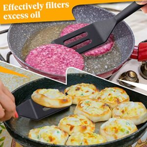 3 Pieces Small Spatula Mini Brownie Serving Spatula Narrow Thin Mini Silicone Crepe Spatula Kitchen Cooking Nonstick Stainless Steel Slotted Turner Pan Flipper for Fish Pancake Cookie Egg