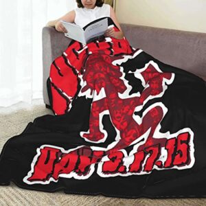 Insane Hip Clown Hop Posse Throw Blankets Flannel Blanket Lightweight Throw Blanket for Couch Bed Soft Warm Cozy 80"x60"