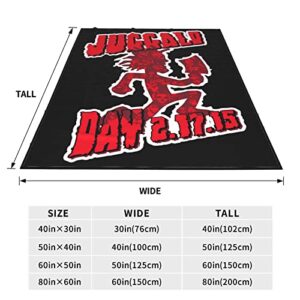 Insane Hip Clown Hop Posse Throw Blankets Flannel Blanket Lightweight Throw Blanket for Couch Bed Soft Warm Cozy 80"x60"