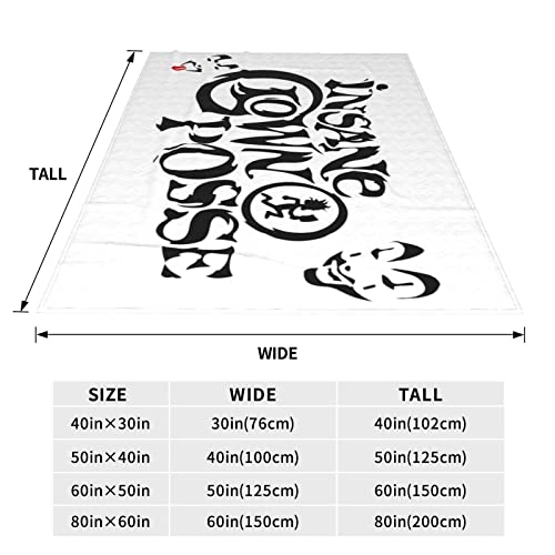 Insane Hip Clown Hop Posse Throw Blankets Flannel Blanket Lightweight Throw Blanket for Couch Bed Soft Warm Cozy 80"x60"