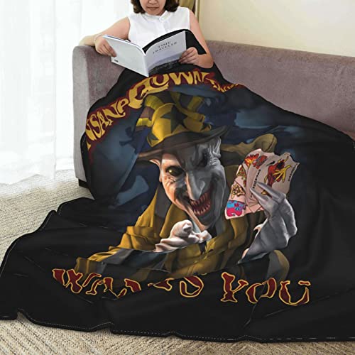 Insane Hip Clown Hop Posse Throw Blankets Flannel Blanket Lightweight Throw Blanket for Couch Bed Soft Warm Cozy 80"x60"