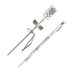 cdn dtc450 digital candy/deep fry/pre-programmed & programmable thermometer, white, 10.4"