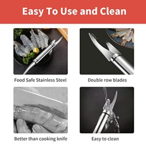 ADORAMBLING Shrimp Deveiner Tool, Stainless Steel Shrimp Cleaner, Shrimp Peeler and Deveiner Tool, Efficient Shrimp Deveiner for Chefs and Shrimp Lovers, Portable Shrimp Knife, Shrimp Cleaning Tool