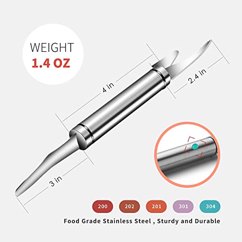 ADORAMBLING Shrimp Deveiner Tool, Stainless Steel Shrimp Cleaner, Shrimp Peeler and Deveiner Tool, Efficient Shrimp Deveiner for Chefs and Shrimp Lovers, Portable Shrimp Knife, Shrimp Cleaning Tool