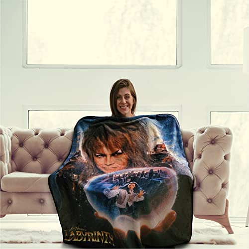 Bazillion Dreams Jim Henson's Labyrinth Fleece Softest Comfy Throw Blanket for Adults & Kids| Measures 60 x 45 Inches