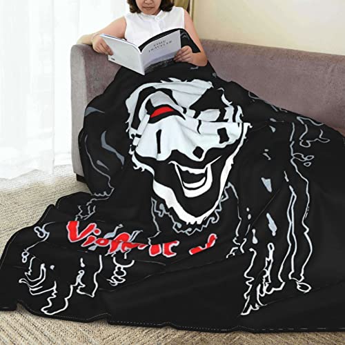 Insane Hip Clown Hop Posse Throw Blankets Flannel Blanket Lightweight Throw Blanket for Couch Bed Soft Warm Cozy 80"x60"