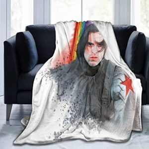 sebastian stan ultra soft micro fleece blanket all season fuzzy warm throw blanket for sofa chair couch bed